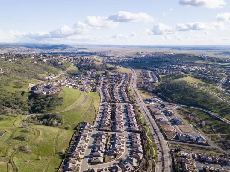 aerial shot of Folsom